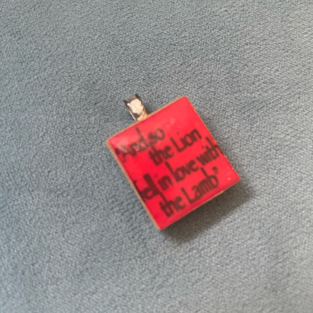 Twilight Quote Red Scrabble Tile Quote  Pendant